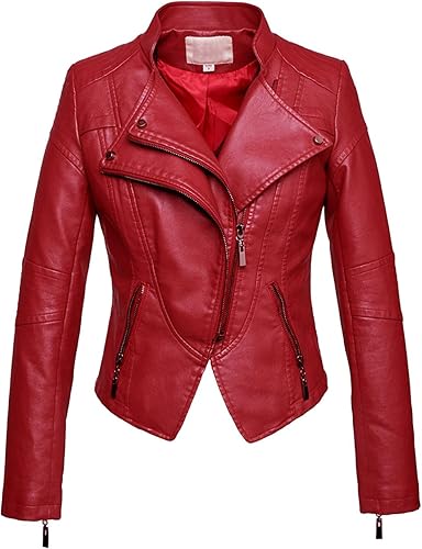 Miniatura 7 de Chouyatou Chaqueta acolchada de piel sintética con cremallera para mujer Blanco