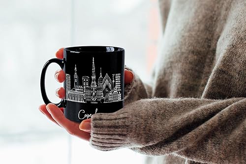 Miniatura 566 de Taza de cerámica Madrid Spain Skyline, taza blanca de recuerdo de Europa de 11 onzas, taza de café personalizada, regalo para cumpleaños, taza