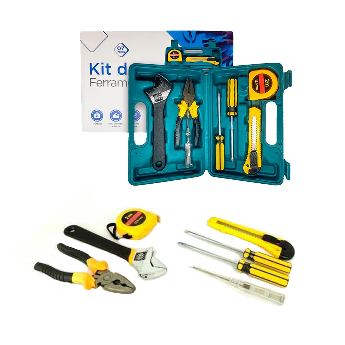 Maleta De Ferramentas Reparo Eletricista LWJ-147 Kit Portátil 7