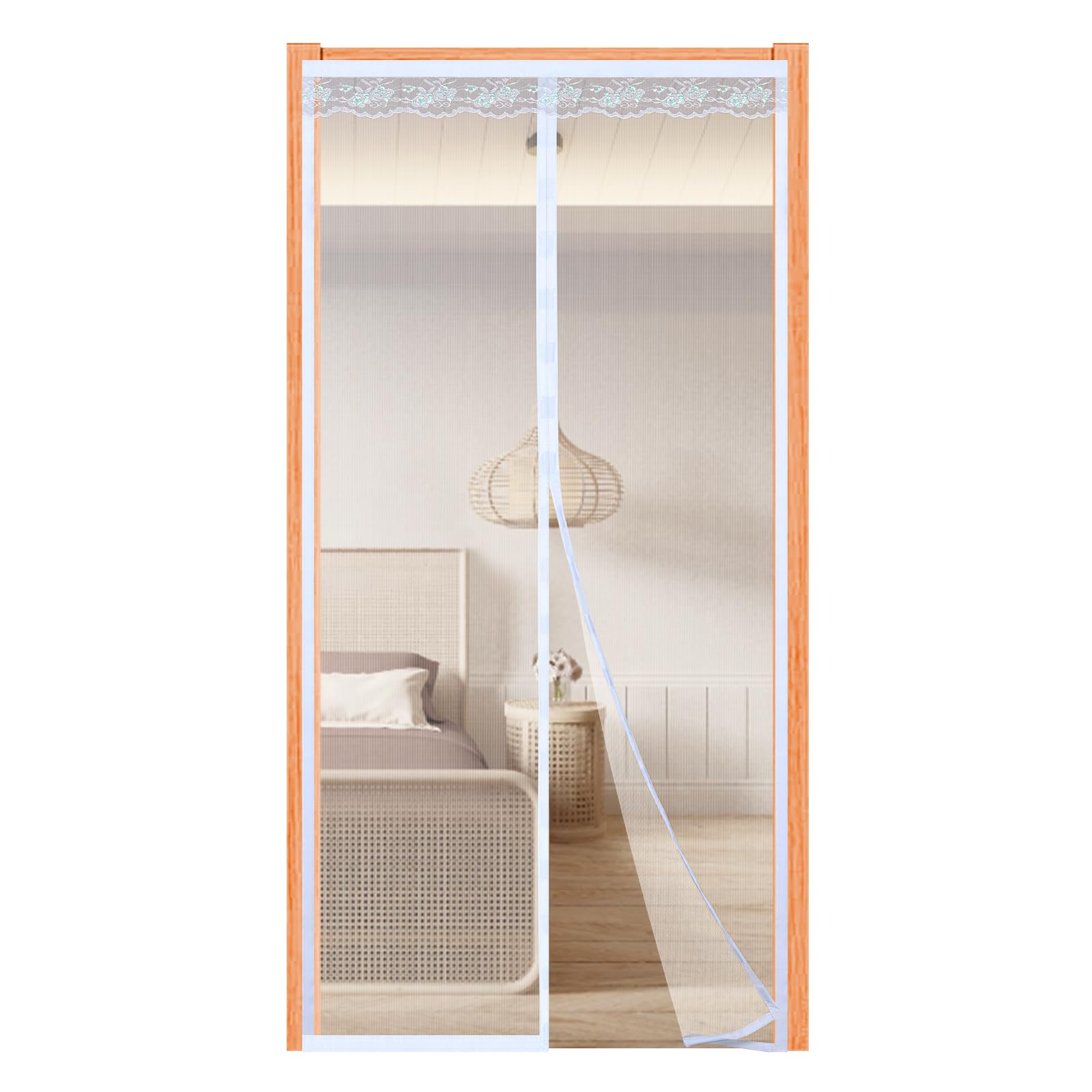 Moustiquaire porte fenêtre magnétique 120x205cm contre les mouches en cuisine
