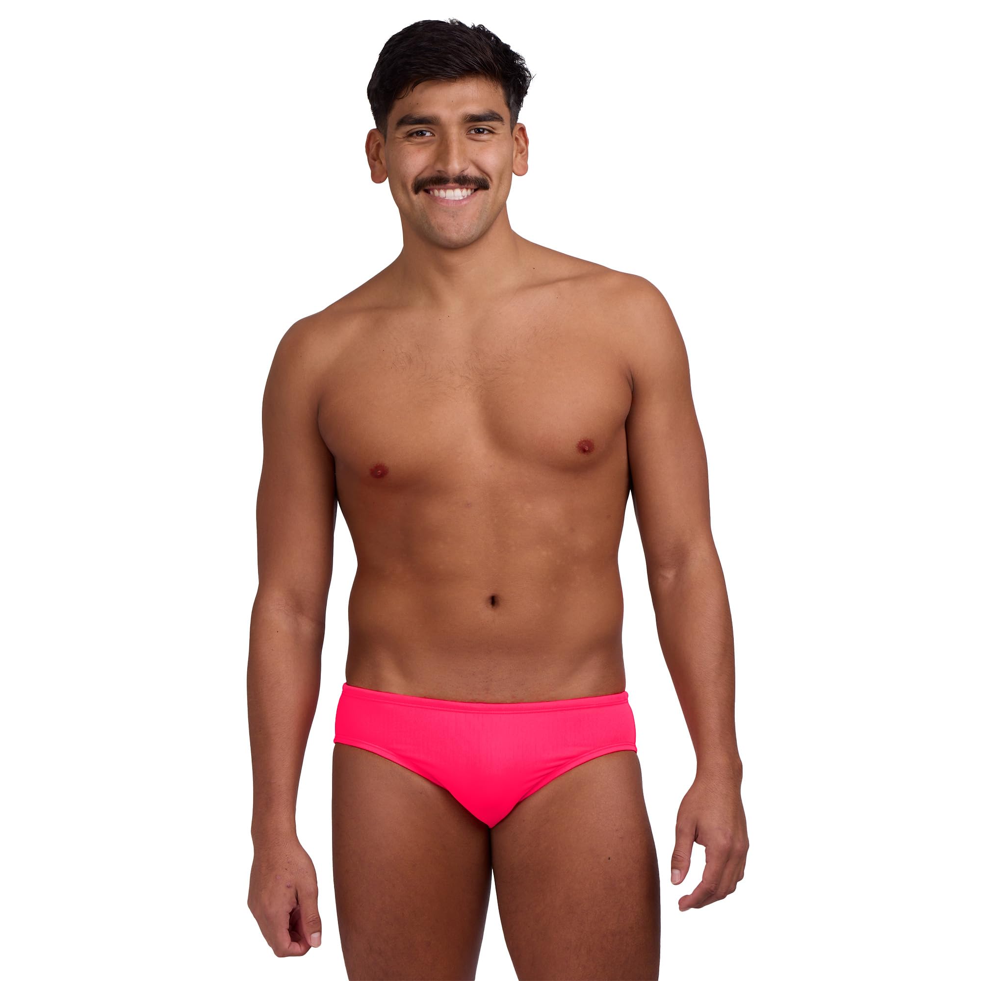 Jolyn Men's Hot Pink Brolyn Training Swim Brief - Internal Drawcord, Durable Chlorine-Resistant For Lap Swimming, Water Polo, Racing, 36