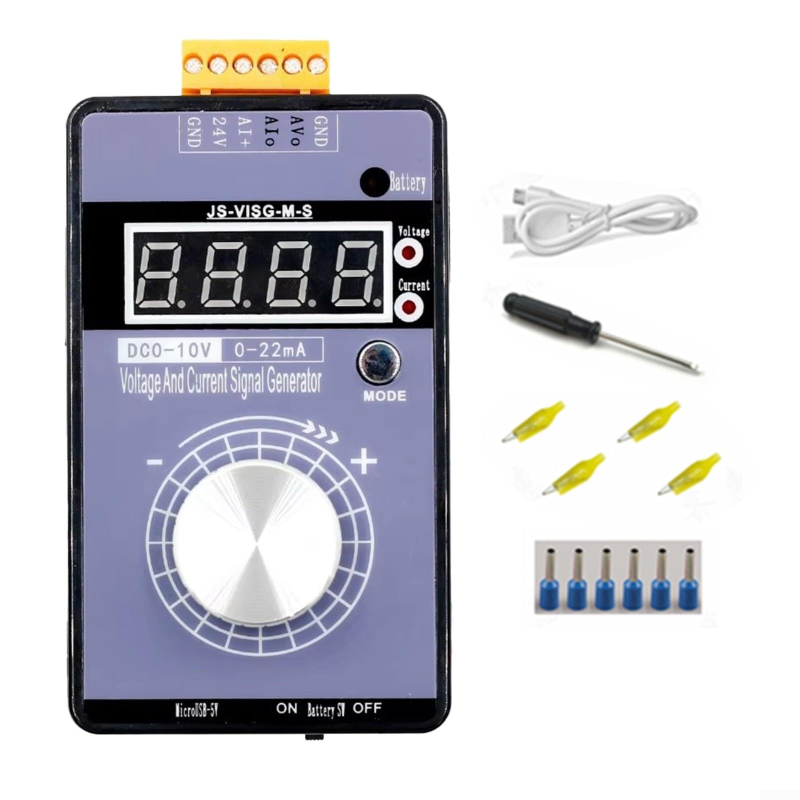 Générateur de signal de tension portable avec sortie ±10V et batterie rechargeable USB