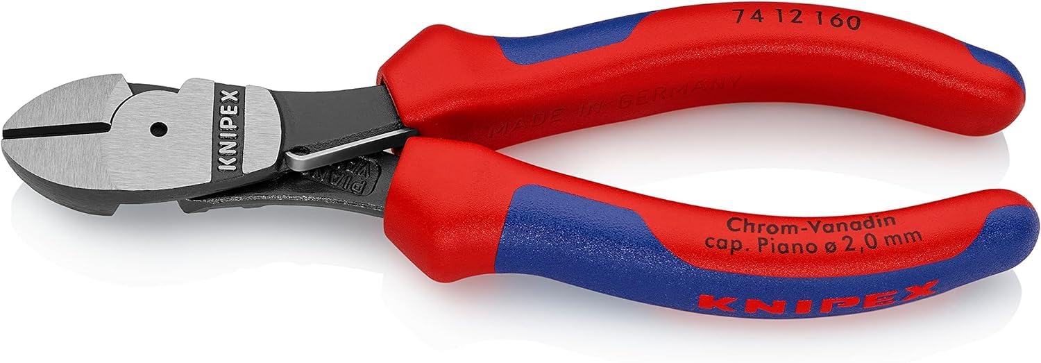 KNIPEX Kraft-Seitenschneider mit Mehrkomponenten-Hüllen 160 mm, 74 12 160