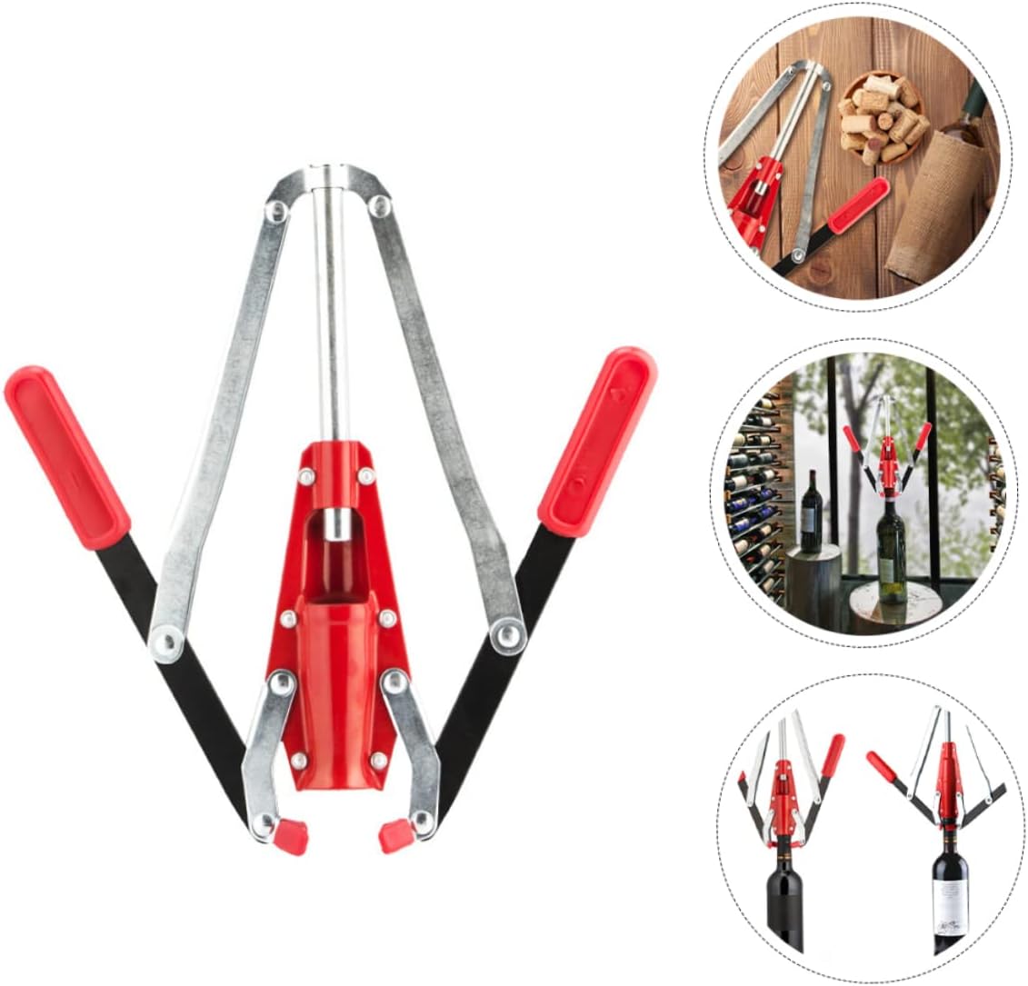 Double Lever Corking Tool for Wine Bottles Manual Corker with Construction Easy Operation for Home Winemaking and Bottle Sealing