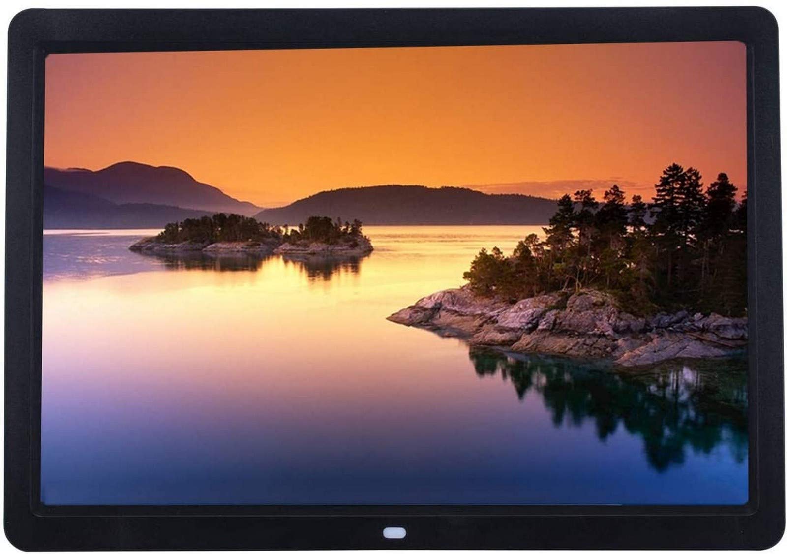 MYUYEE 15-Inch Digital Photo Frame - Multifunctional Electronic Photo Album, Wall-Mountable, 1280 X 800 Resolution, Slideshow, Timer, Music Playback, Black