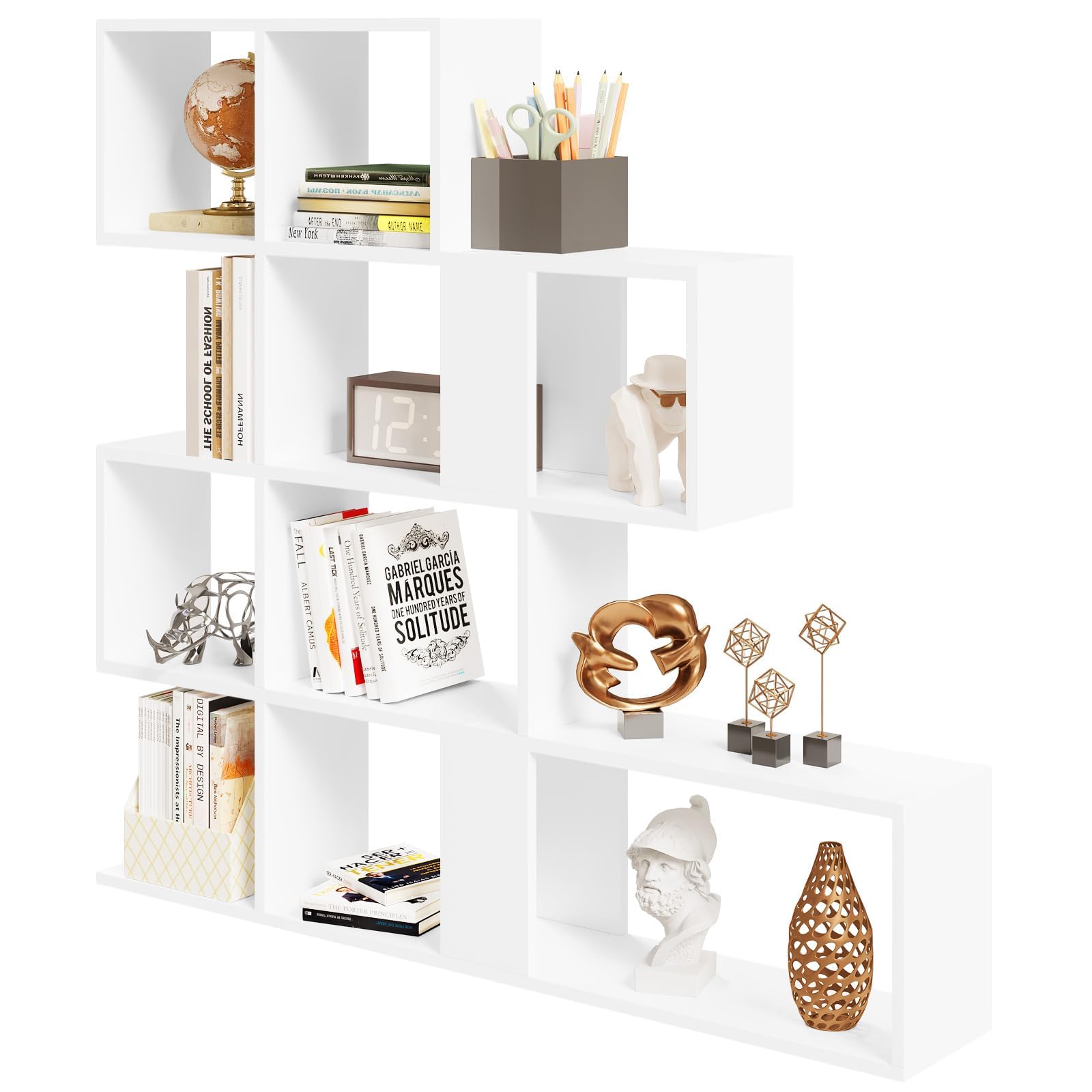 eSituro Librería de 4 Niveles, 115x19,5x109,5 cm, Blanco