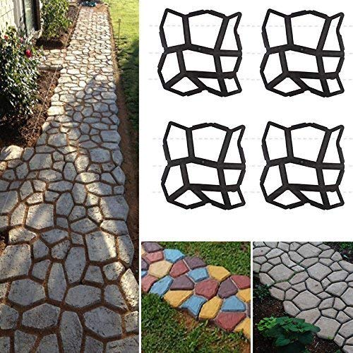 Backformen Flur, DIY Backform für Platten Pflastersteinen, Cowboy Form, Garten Heimwerker Weg Typ Terrassenfliesen, DIY Path Maker Walkmaker 43*43*4CM