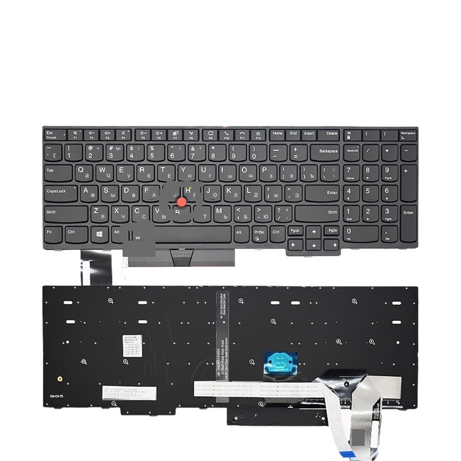 Clavier anglais ThinkPad T15 rétroéclairé 5N20V77999 de rechange - 3