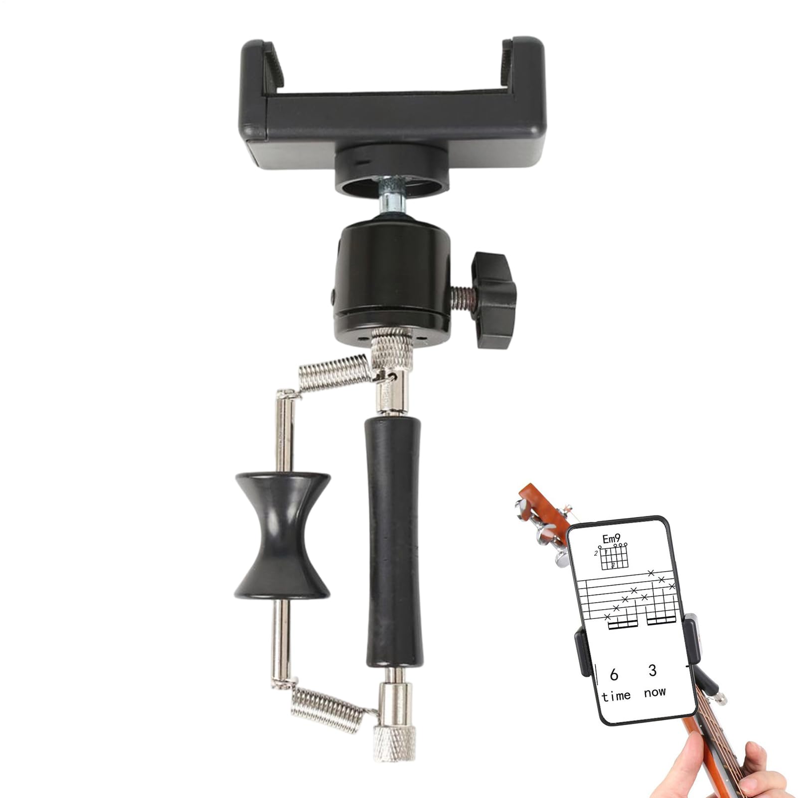 Support smartphone pour guitare avec pince réglable rotative - 8