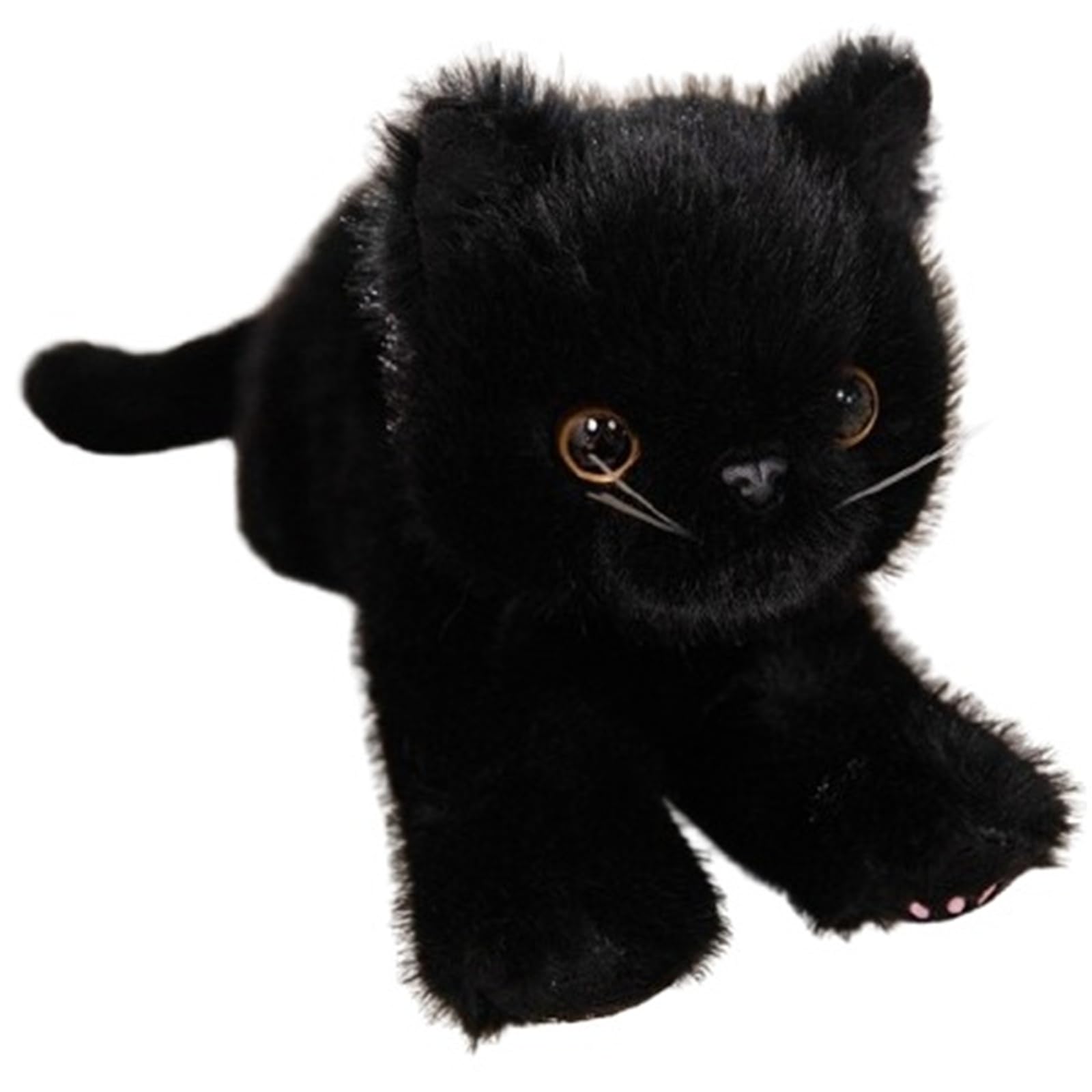 KUKUShining Cat Plush, Soft Cute Stuffed Animals Doll Kitten Hugging Pillow Sitting Cats Plushie Toy for Childrens Boys Girls(Black,50cm/19.8in)