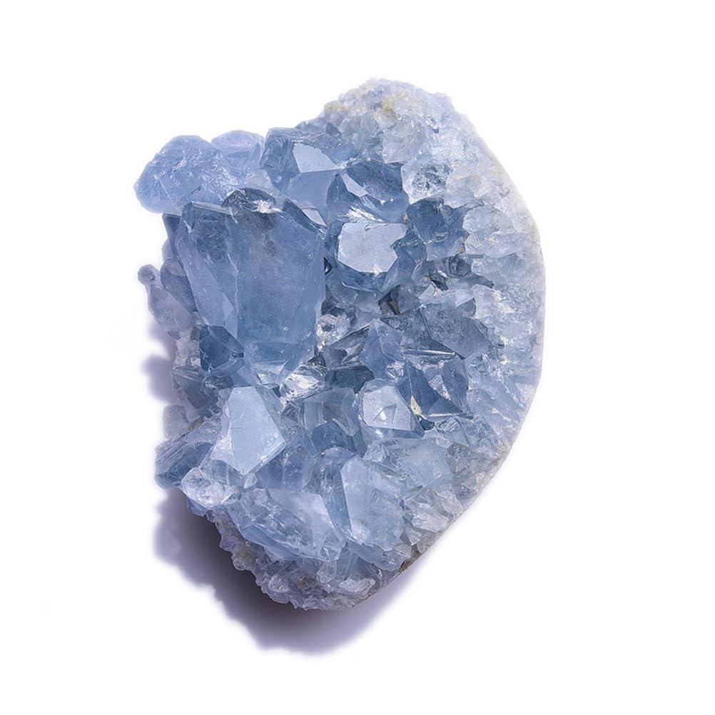 ITCLEYMDZV Blue Celestite Crystal Geode Cluster Irregular Celestine for Home Decor,100~200g