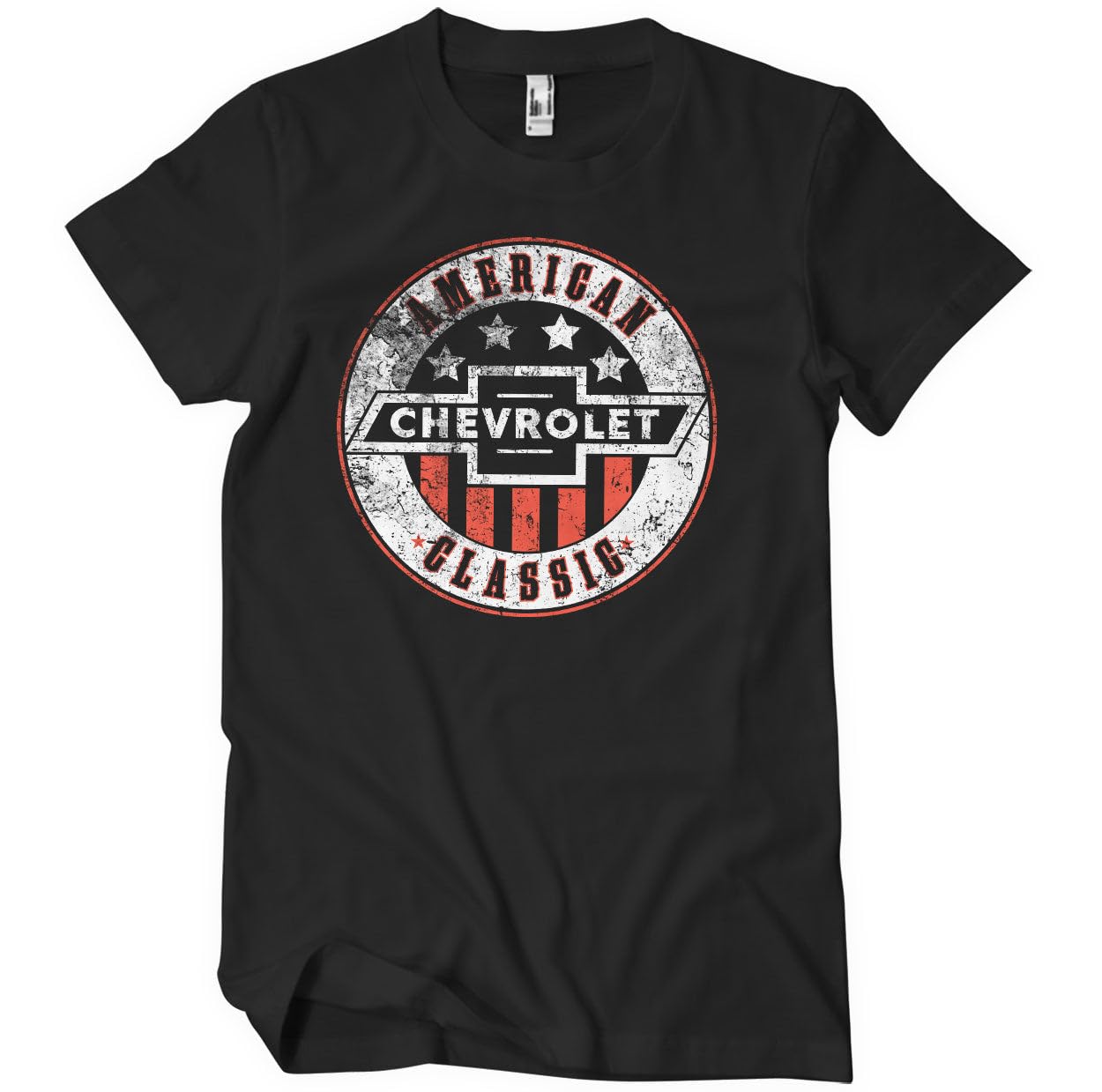 Chevrolet Officially Licensed Washed Classic Mens T-Shirt (Black), X-Large