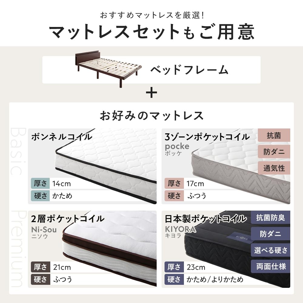 【ウーモ】ILONA イロナ シングル ベッド グレージュ Amazon｜RASIK ベッド シングル ベッドフレームのみ グレージュ