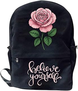 Backpack, School backpack, Large, Laptop backbag, 30 * 40 cm, With 2 pockets, Gift for her, Customized design, Believe in your self, We print