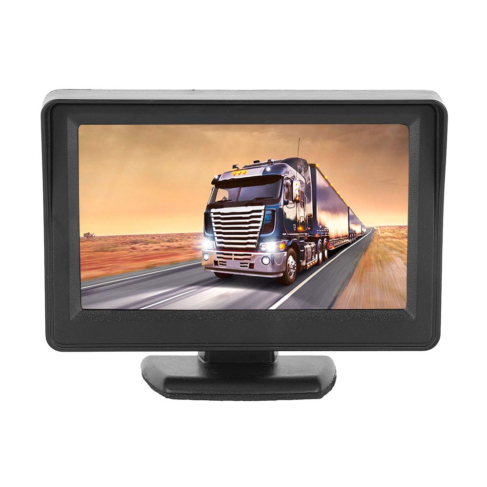 Moniteur LCD de voiture DC 9V-35V 3W 4.3in Ultra-mince 2 voies entrée AV moniteur de voiture écran LCD pour caméra de recul