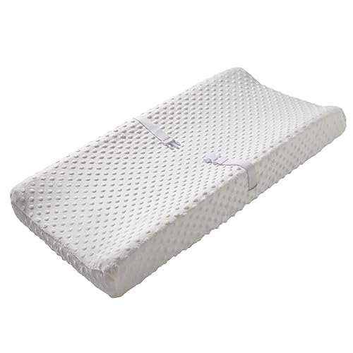 Miniatura 1 de Funda para cambiador de bebé, súper suave, con lunares Minky para bebés, niñas y niños, ultra cómoda, segura para bebés, se ajusta a almohadillas de