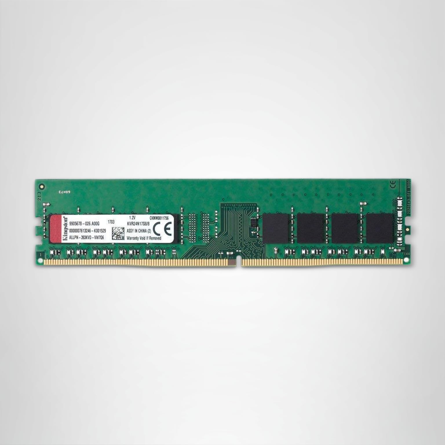 Kingston ValueRAM 8GB 2400MHz DDR4 Desktop Memory