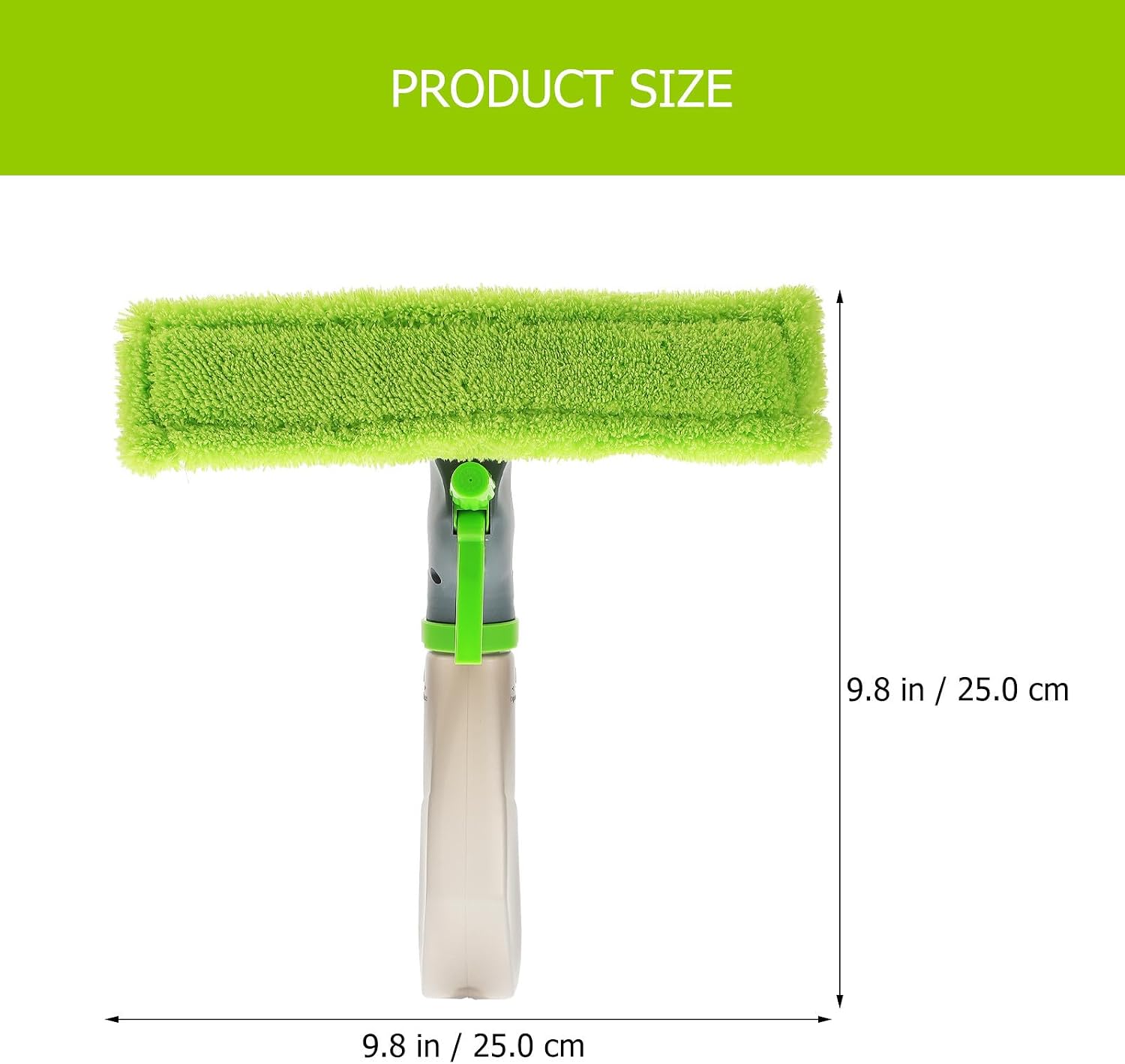 VALICLUD 3 in 1 Window Squeegee Cleaner Kit with 250ml Spray Bottle, Plastic and Cotton Material, Glides Smoothly on Glass for Home and Living Room Window Cleaning Random Color image 2
