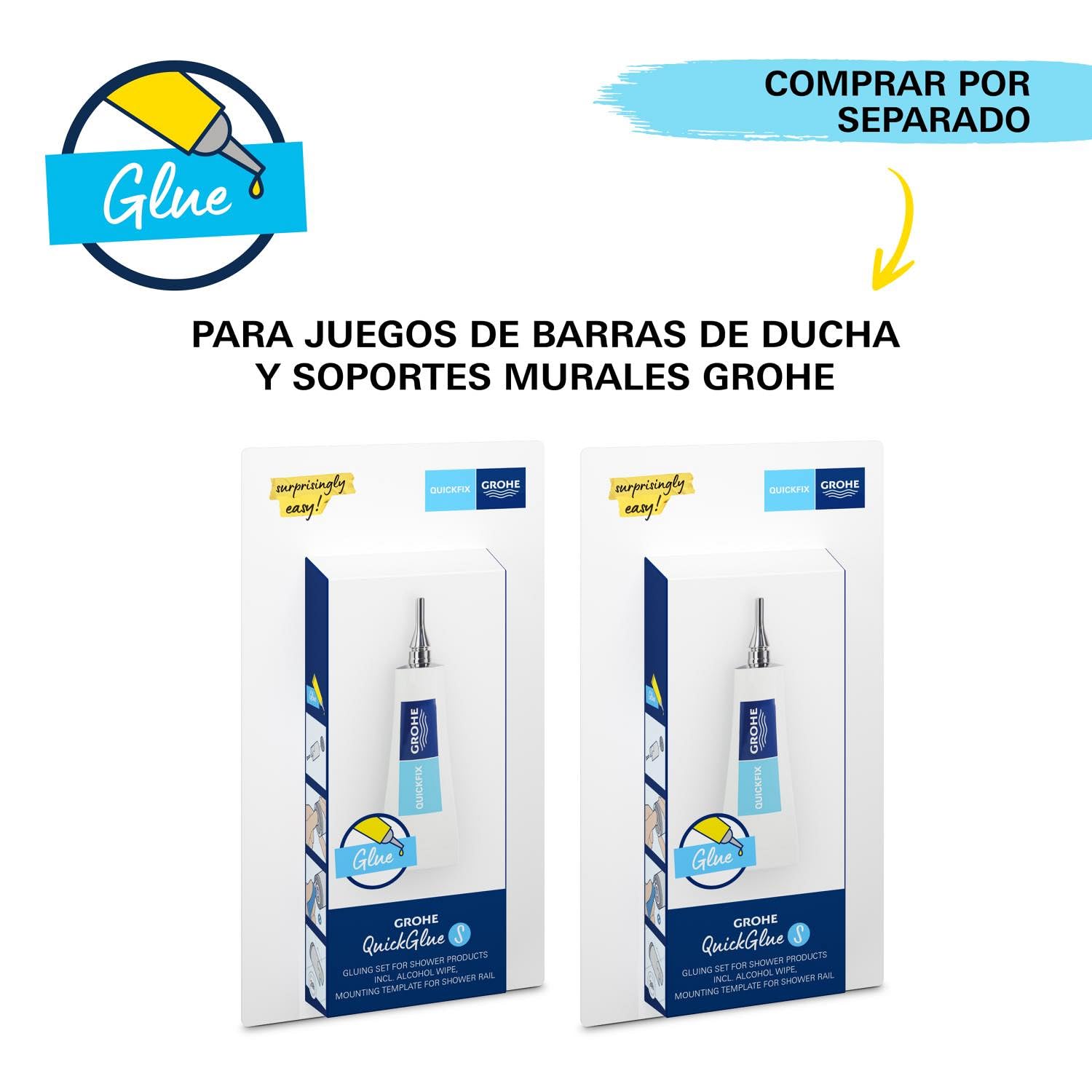 GROHE Vitalio Start 110 - Conjunto de ducha (Quickfix, ahorro de agua, sistema antical), cromo 27948001