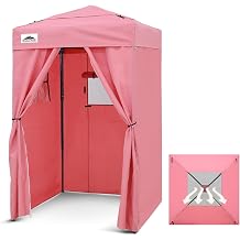 EAGLE PEAK Flex Ultra Compact 4x4 Pop-up Canopy Tent with Vented Top, Sun Shelter, Fast Set Up Changing Room, Portable Privacy Canopy for Camping, Photoshoots, and More Pink
