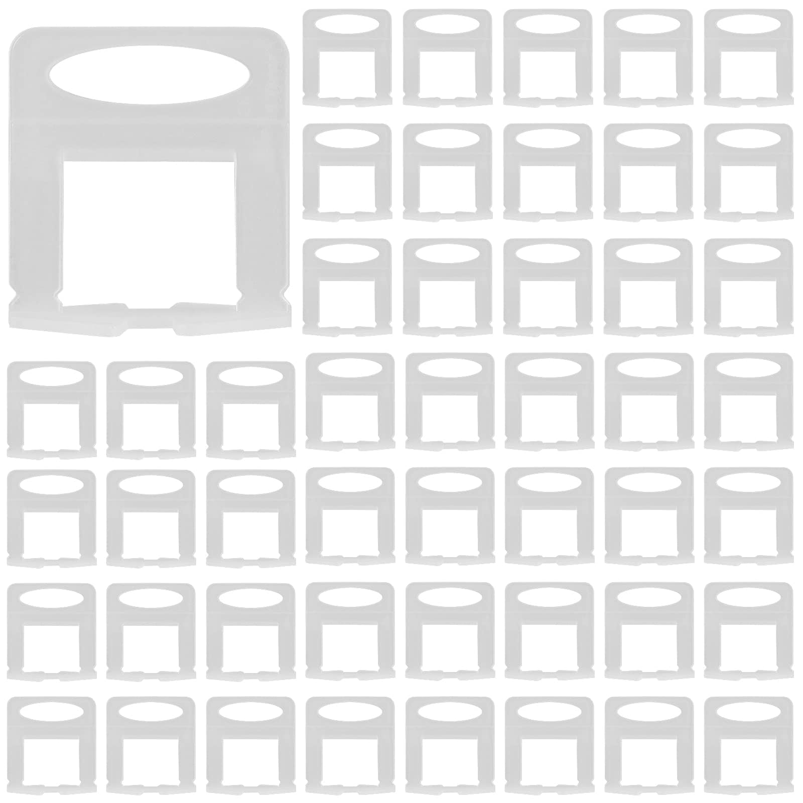 FUNSUEI 1000 PCS 1.5mm Tile Leveling System Clips, Plastic Tile Levelers Spacers for Professional Ceramic Tile Floor and Wall Installation, White — image 1
