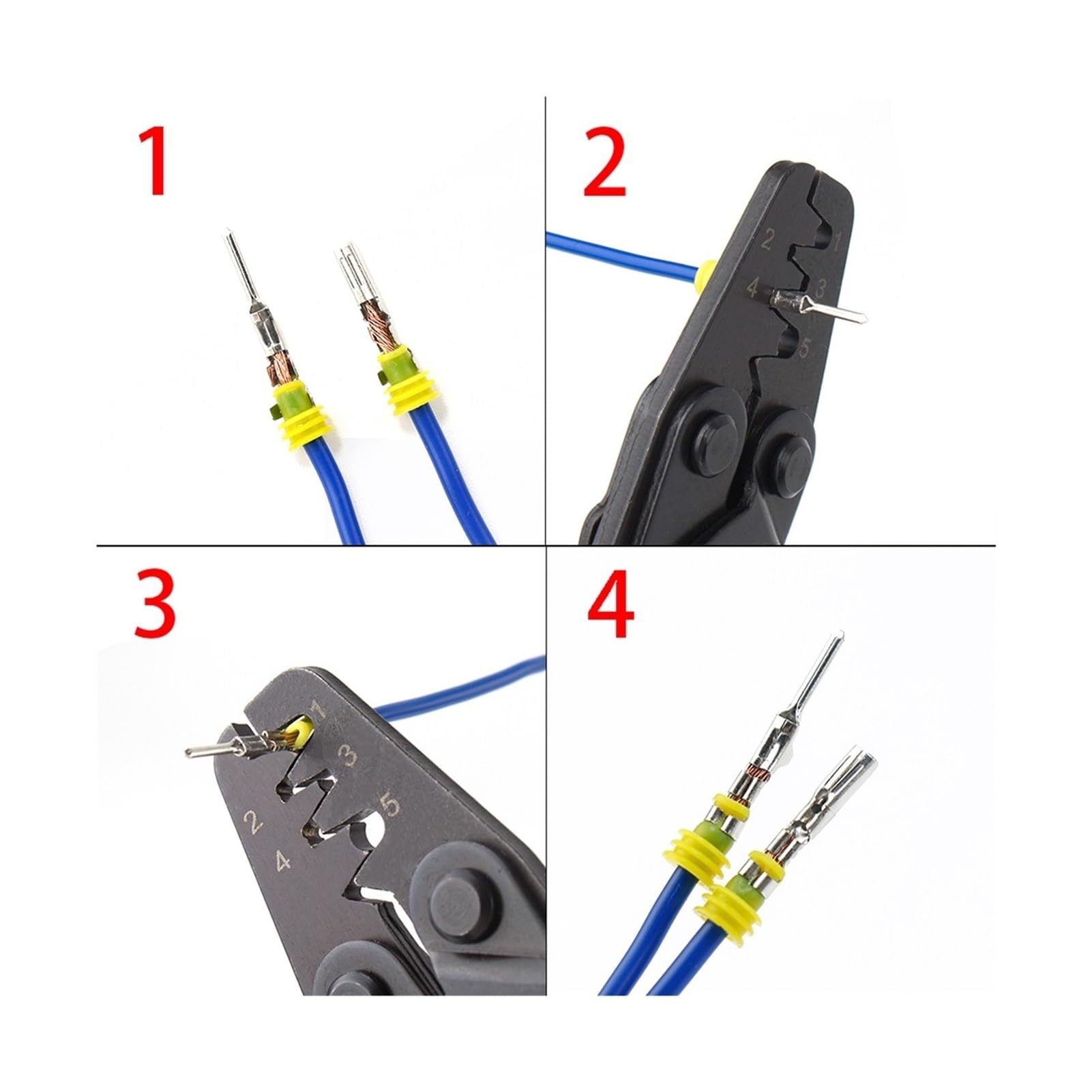 254/352 Cable automático Conectores rápidos Socket Eleva a prueba de agua 1 2 3 4 5 6 Pin Boat Conector de cable eléctrico Enchufe de bloqueo Compatible With automóviles (Color : 300 PCS 1-4P)