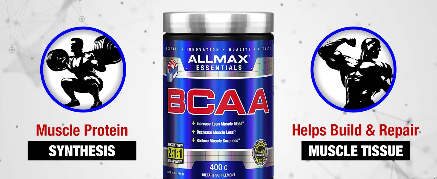 Amazon.com: ALLMAX Essentials BCAA, Unflavored - 400 g Instantized
