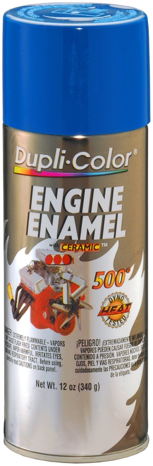 Dupli-Color DE1621-6 PK Engine Enamel Spray Paint with Ceramic - Old Ford Blue - 12 oz Aerosol Can Pack of 6