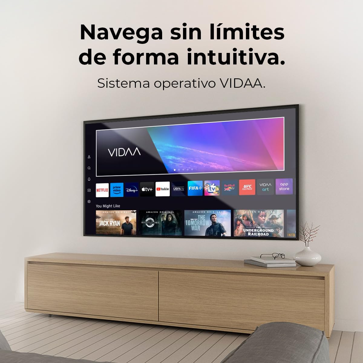 Cecotec Smart TV, Televisor LED de 40 Pulgadas Resolución Full HD A5 Series ALF50040. TV VIDAA, Dolby Audio, Smart TV VIDAA, WiFi Integrado, Chromecast, 3 HDMI y 2 USB, Altavoces 16W