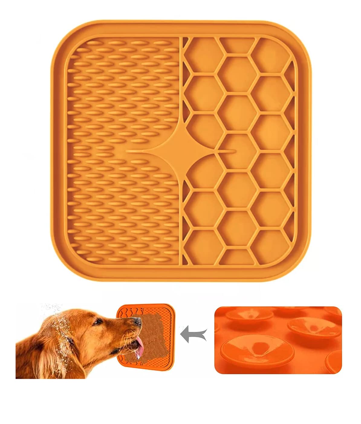 24x7 eMall Pet Lick Mat Licking Pad Mats for Dog Cat, Food-Grade Silicone, Dog Food Mat with Suction Cup, Slow Feeding Mat Orange (B09YNZ4CP7) Amazon Price History, Amazon Price Tracker