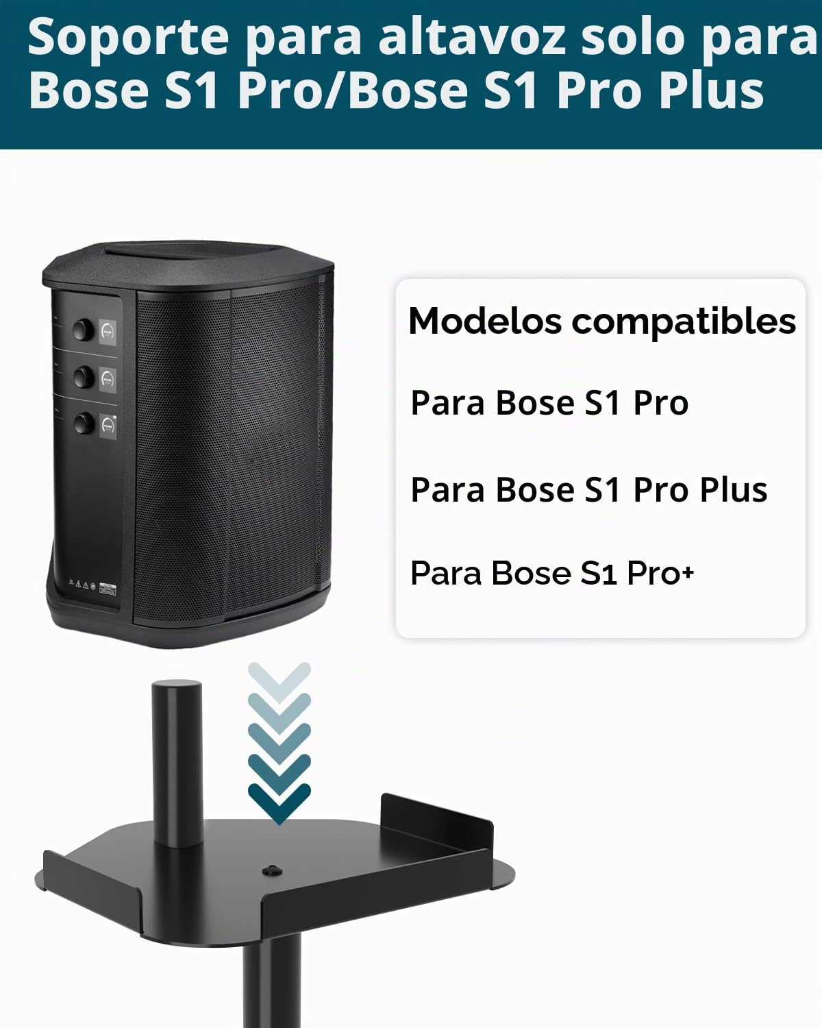 Soporte de altura ajustable para Bose S1 Pro Plus, soporte para Bose S1 Pro, para S1 Pro + soporte, soporte para altavoz, altura ajustable de 114 a 137 cm, soporte de suelo para Bose S1 Pro
