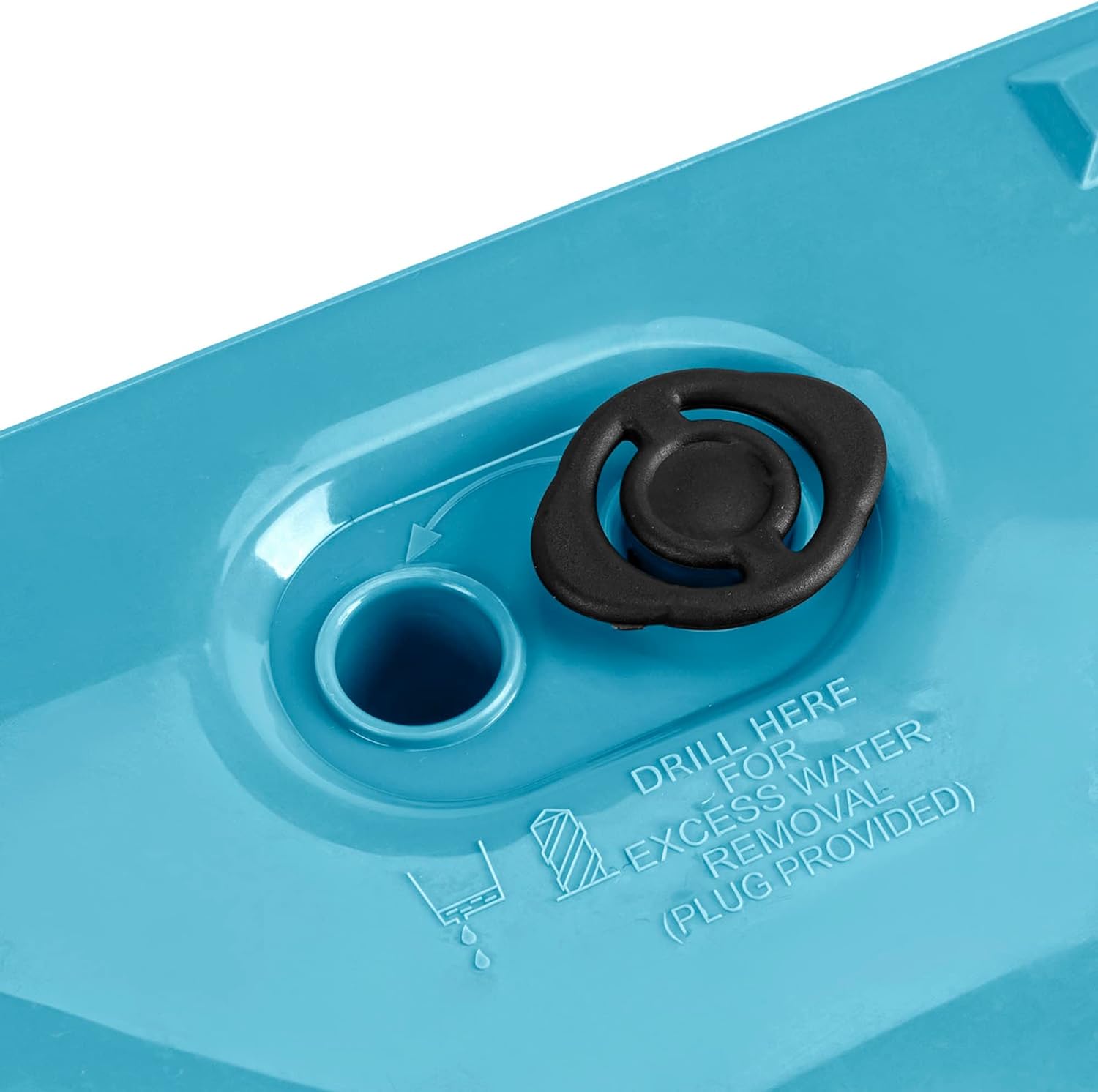 Prosperplast Scandinavian Blue Planter with Reservoir, Furu Collection, 26.5 x 26.5 x 50 cm, 11 Litre Capacity, 26,5 x 26,5 x 50 cm