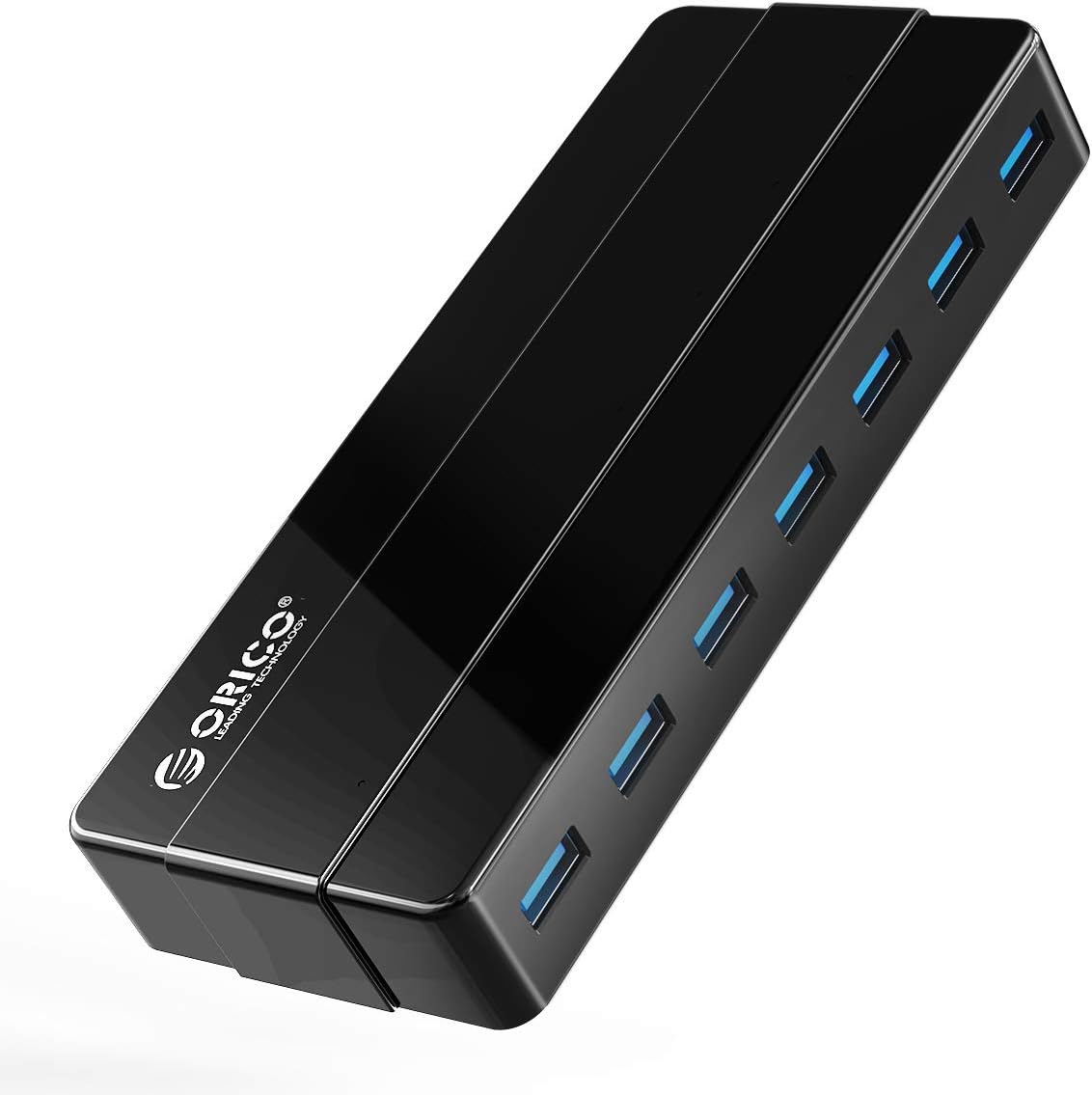 Hub USB 3.2 ORICO 7 Porte 10 Gbps – Clip Da Scrivania/Monitor, PD 60W, Lettore SD/TF, AUX, Cavo 100 Cm