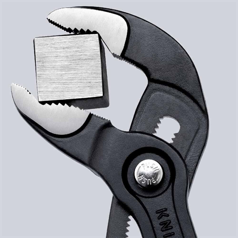 Knipex Cobra High-Tech Water Pump Pliers grey atramentized, with non-slip plastic coating 125 mm (self-service card/blister) 87 01 125 SB