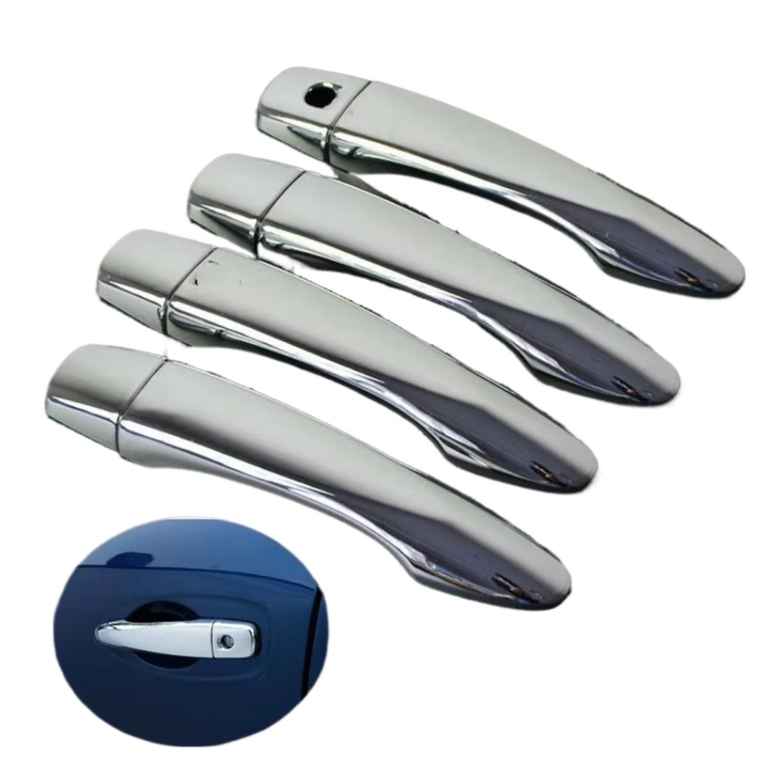 Couvercle poignée de porte Nissan X-Trail T32 effet chrome brillant haut de gamme