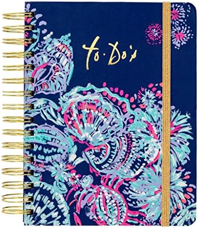 2019 Lilly Pulitzer Women's Hardcover Undated To Do Planner, 6.5in x 8.5in, Gypsea Girl, Blue