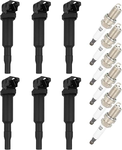Miniatura 2 de SELEAD 6 bobinas de encendido con 6 bujías de iridio 128i 135i 335i 325i 328i 330i E60 M5 525xi 528i N54 X3 X5 X6 Z4 2003-2016 12137562744 37571 643