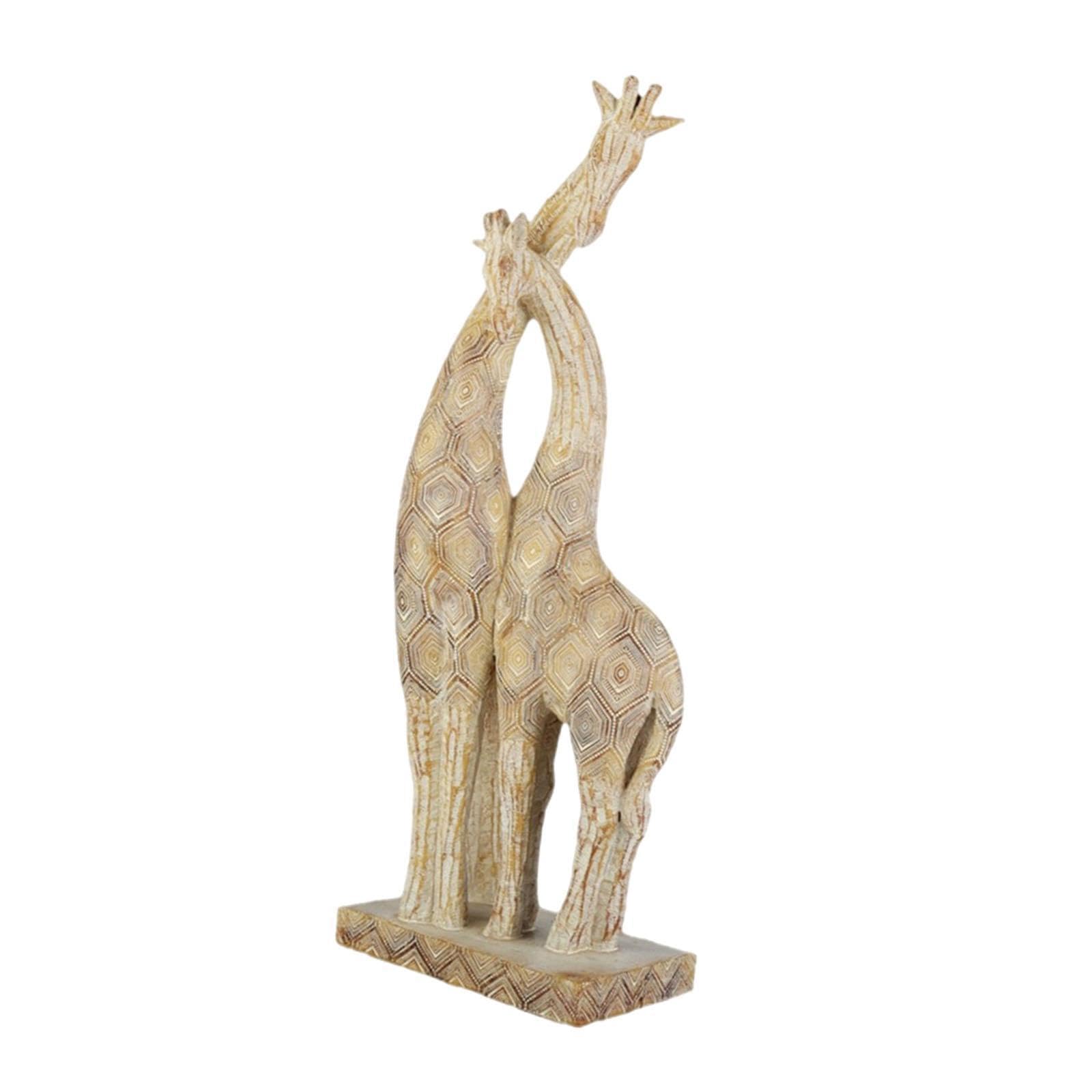 PIXZCSA for Creative Animal Sculpture Desktop Decoration Craft Collection Cabinet Living Room Shelf Bedroom Artwork Giraffe Statue