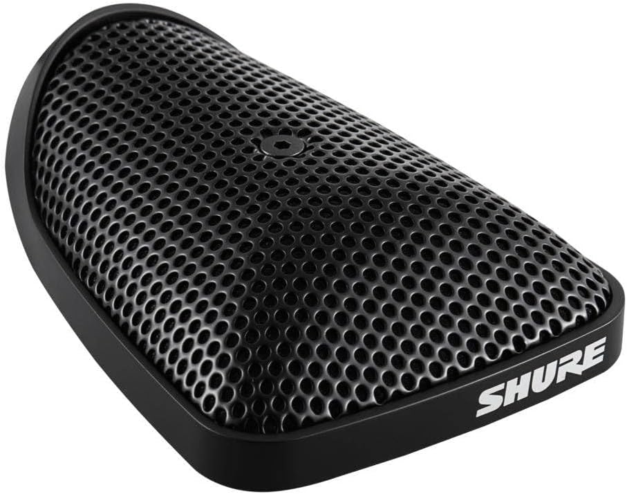 Shure Centraverse CVB Installed Sound Boundary Microphone – Black, Omnidirectional Condenser Mic, 12-Foot XLR Cable (CVB-B/O)