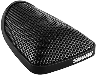 Shure Centraverse CVB Installed Sound Boundary Microphone - Black, Omnidirectional Condenser Mic, 12-Foot XLR Cable (CVB-B/O)