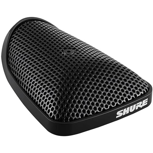 Shure Centraverse CVB Installed Sound Boundary Microphone - Black, Omnidirectional Condenser Mic, 12-Foot XLR Cable (CVB-B/O)