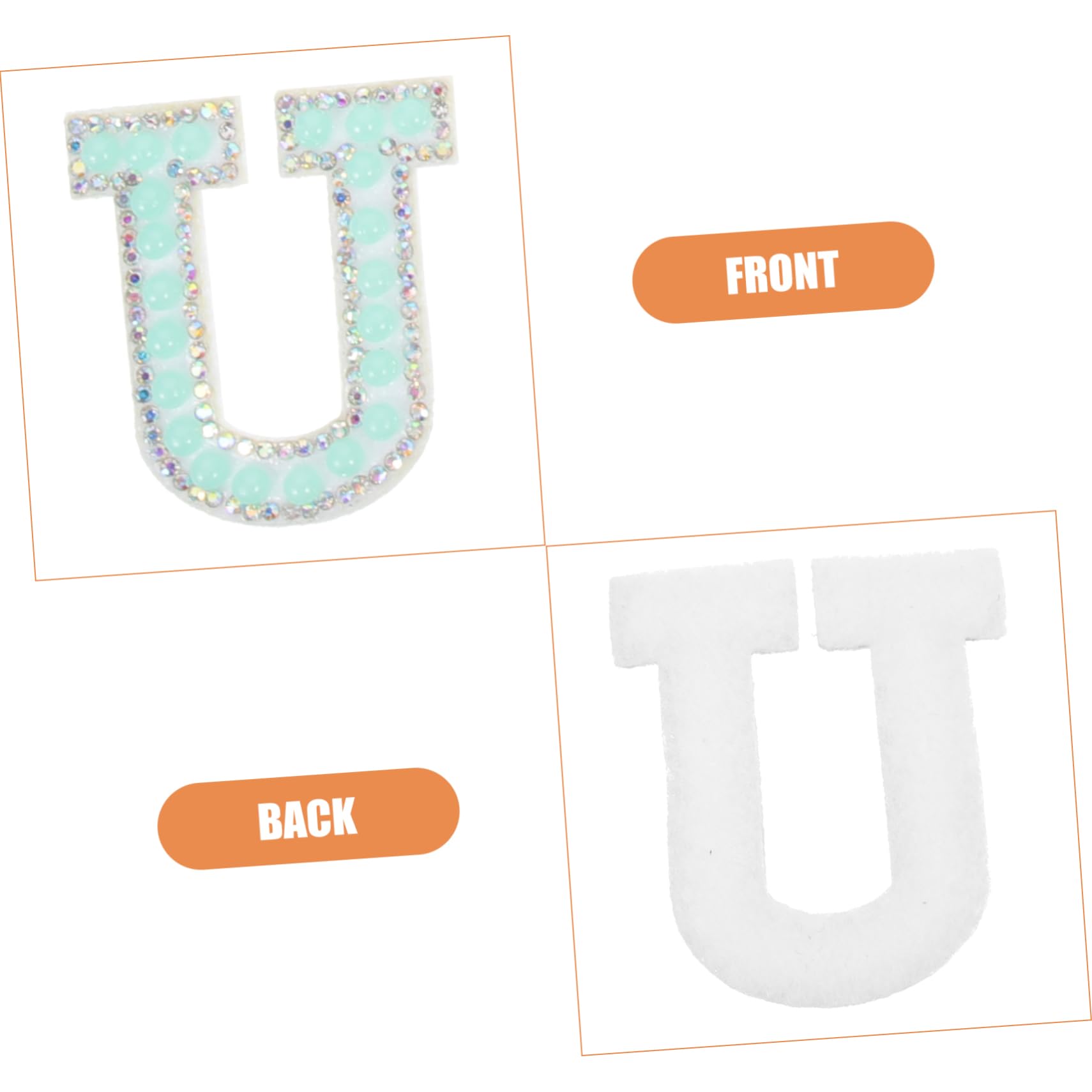 STOBOK 104pezzi Patches Lettera Glitterati Per Abbigliamento Applicazioni Per Progetti e Decorazioni Fashion
