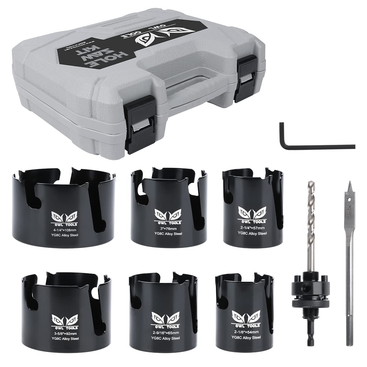Owl Tools Large Carbide Toothed Hole Saw Kit For Metal and Wood