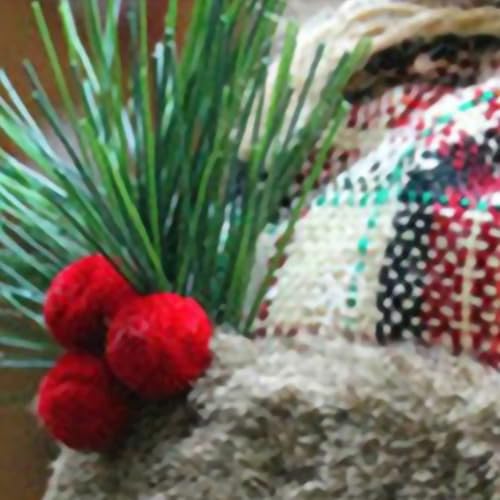 Vista 7 de Bluelans Figuras de Papá Noel de pie hechas a mano, lindas y elegantes figuras de Papá Noel, muñeca de Navidad, juguete de peluche para decoración