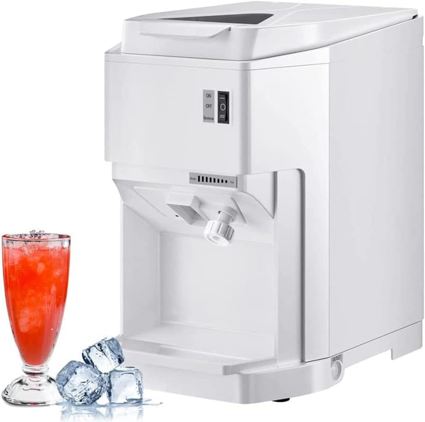 DEHIWI 250W Electric Ice Shaver,Snow Cone Maker Ice Crusher Catering Machine with Adjustable Ice Fineness,Stainless Steel Blades,265 LBS/H,Commercial Shaved Ice Machine for Restaurants,Bars,220V