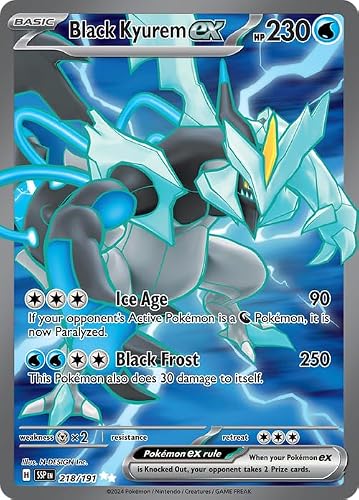 Pokemon - Black Kyurem ex 218/191 - Surging Sparks - Full Art Ultra Rare - Tarje