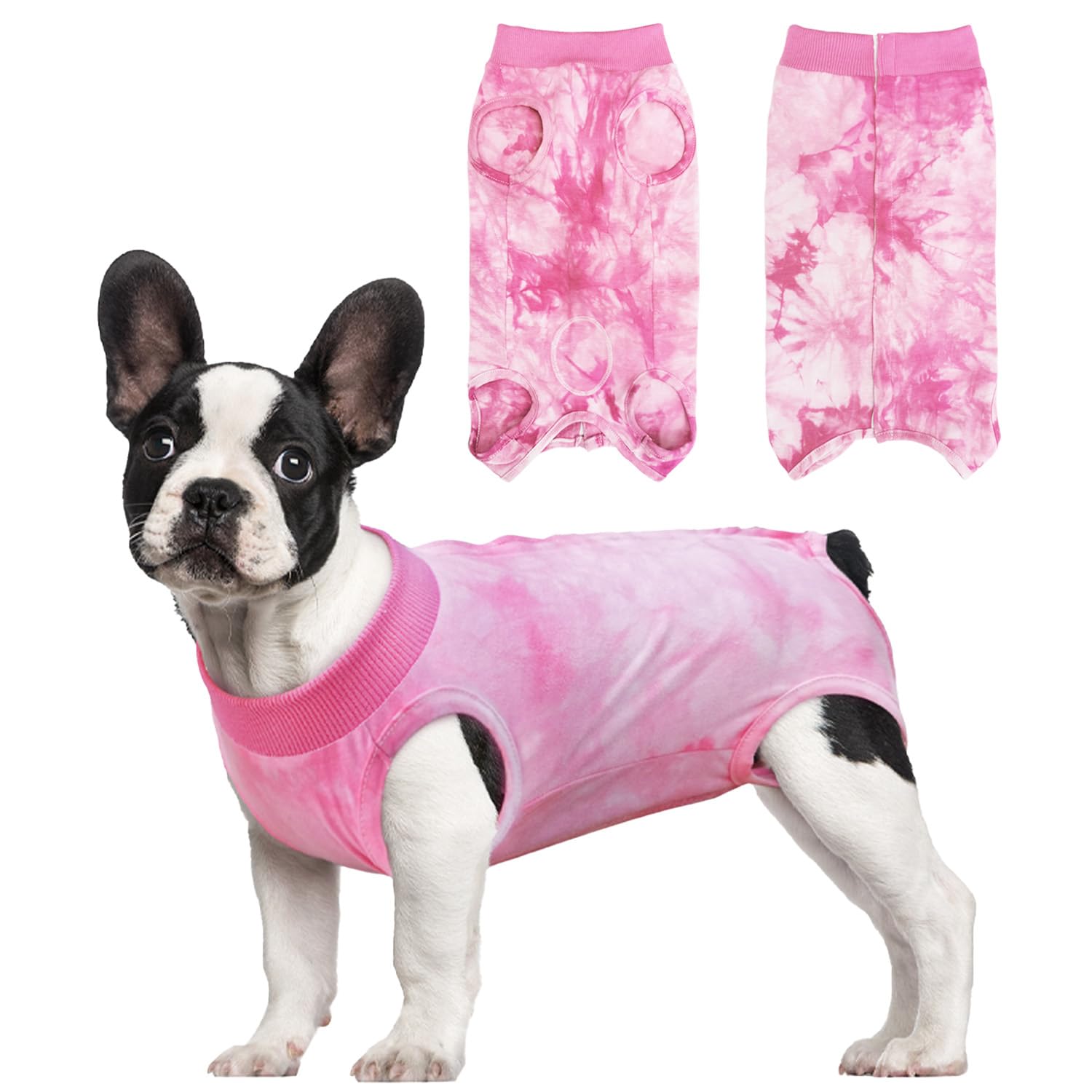 Dog Surgery Recovery Suit, Tie Dye Pet Surgical Suit for Female Dogs, Cone E-Collar Alternatives Abdominal Wounds Protector, Neuter Dog Anti-Licking