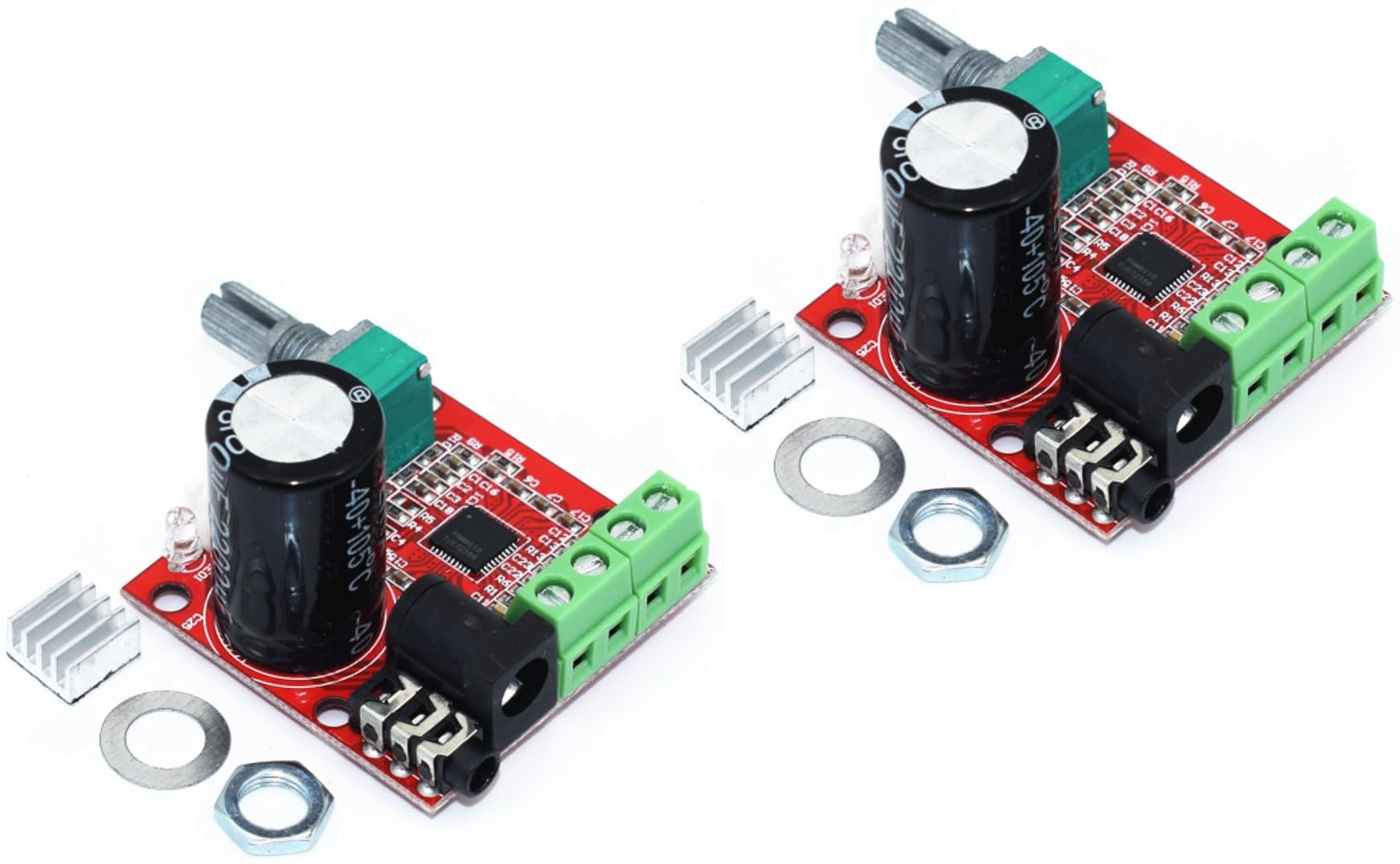 2 PZ PAM8610 12 V Mini Hi-Fi Amplificatore audio stereo 2X10 W Doppio canale Classe D