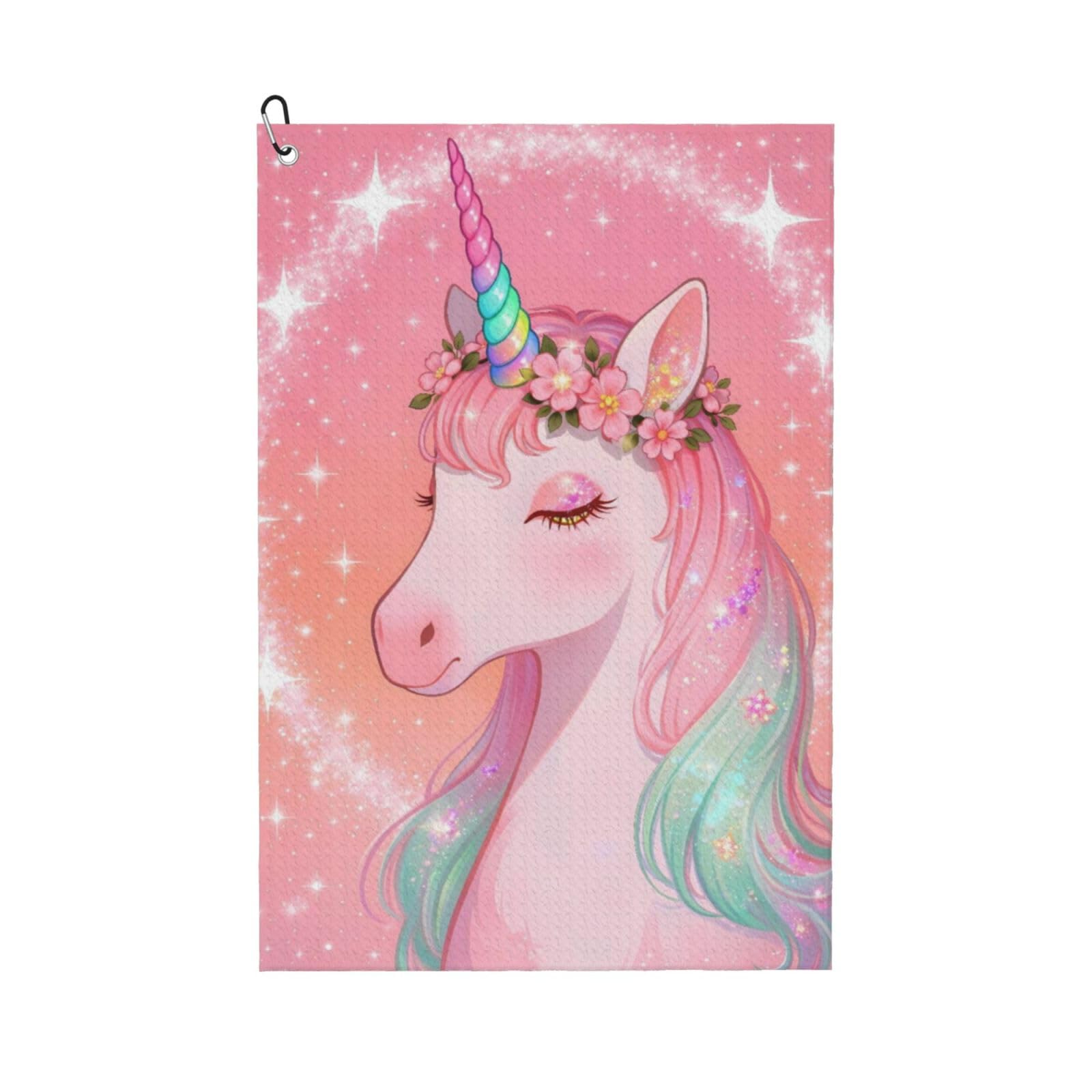 BSDFGSDD Pink Cute Magical Rainbow Unicorns Golf Towel 24 x 16 inches