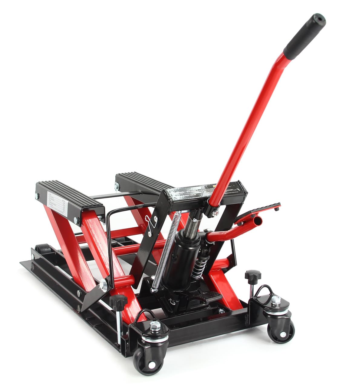 Sollevatore Idraulico 680 kg Ruote Sollevamento 12-38 cm per Moto Quad Veicoli Fuoristrada